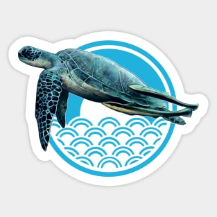 Sea turtle SCUBA Sticker